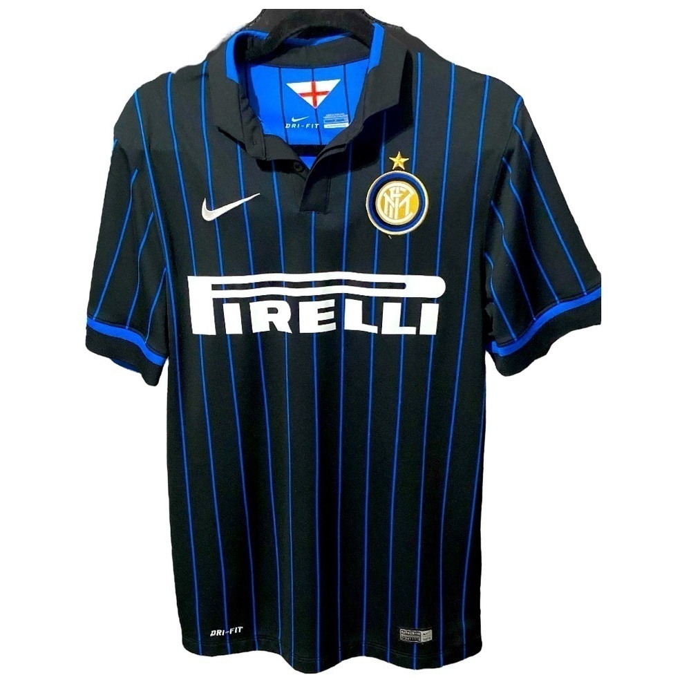 FIRELLI “INTER MILAN” 2014 Nike Rugby Football Soccer Jersey 012411718